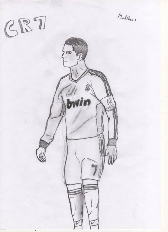 Рисунок футболиста Криштиану Роналду
