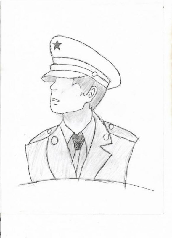 Современный офицер картинка нарисованная
