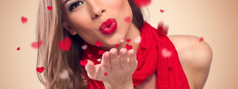 Красивый воздушный поцелуй