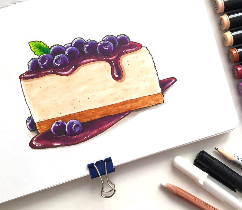 Рисование скетчей маркерами