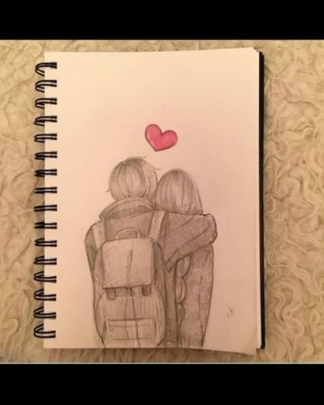 Идеи для рисунков в скетчбуке парочки