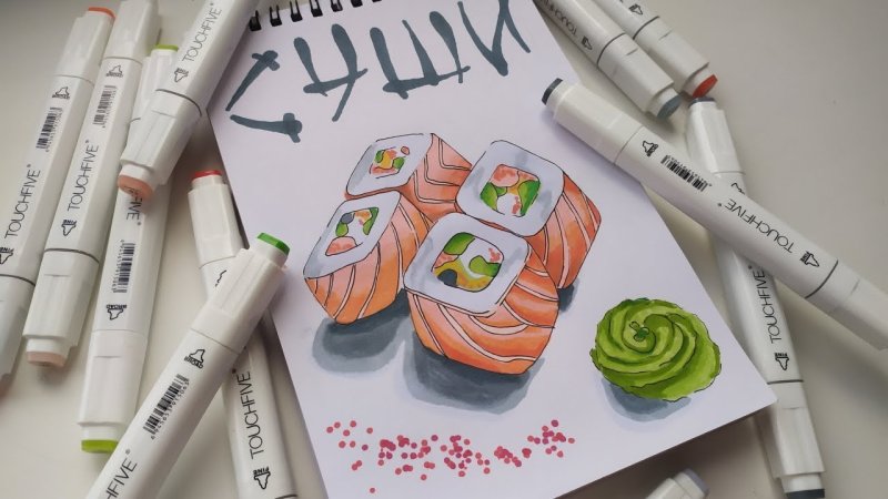 Рисунки маркерами для скетчинга