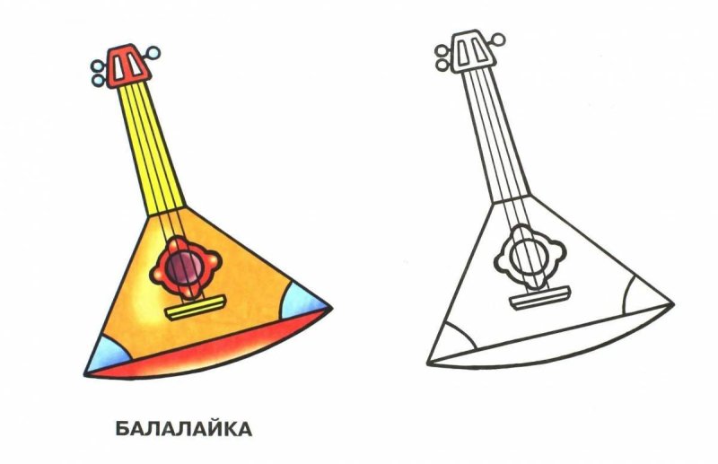 Балалайка раскраска