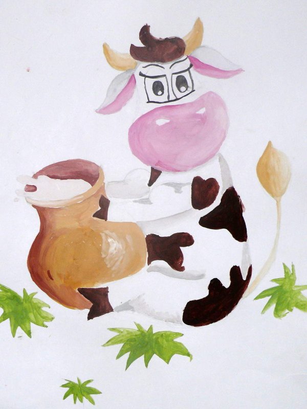 рисунок на тему молоко