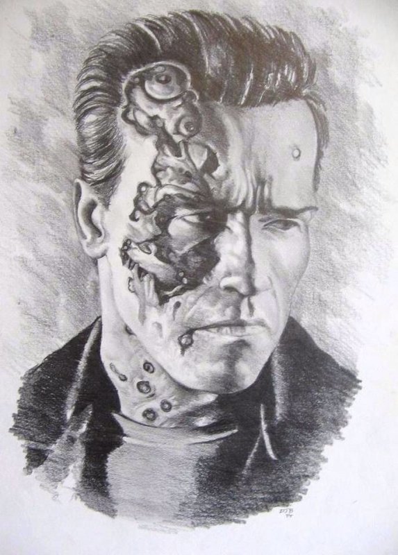 Арнольд Шварценеггер Терминатор карандаш