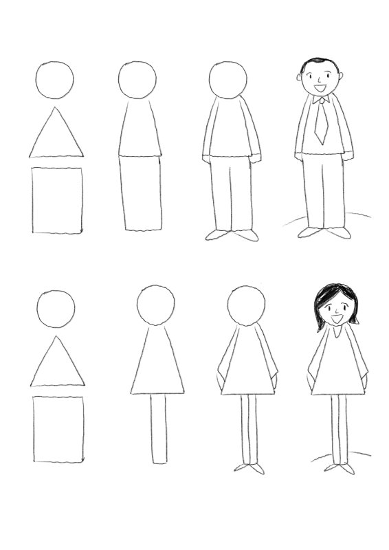 Рисование человека для детей