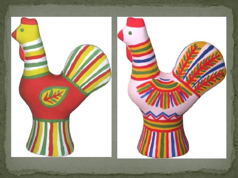 Глиняная игрушка Филимоновская петух
