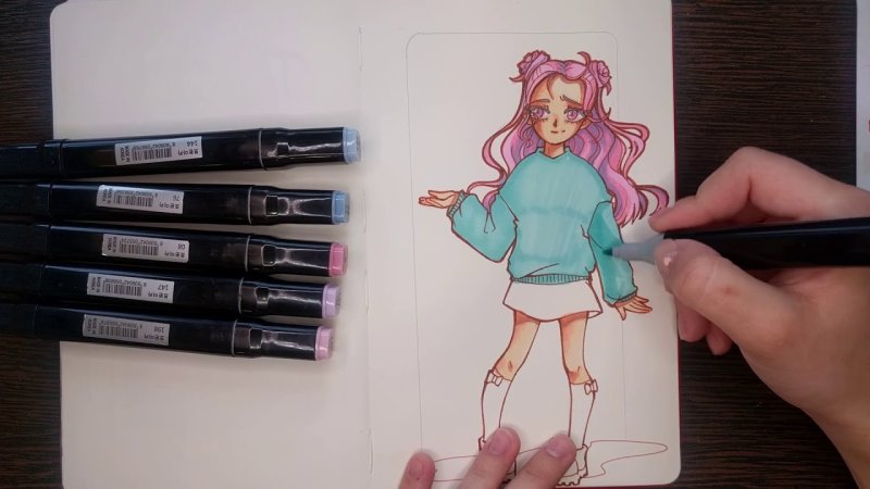 Рисунки маркерами