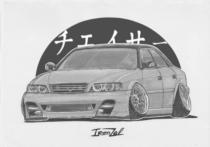 Toyota Chaser jzx100 рисунок
