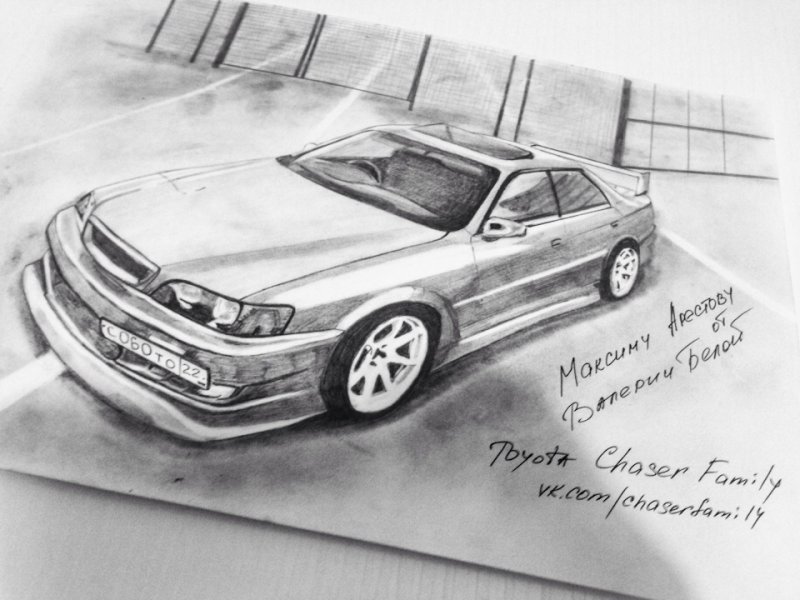 Toyota Chaser карандашом