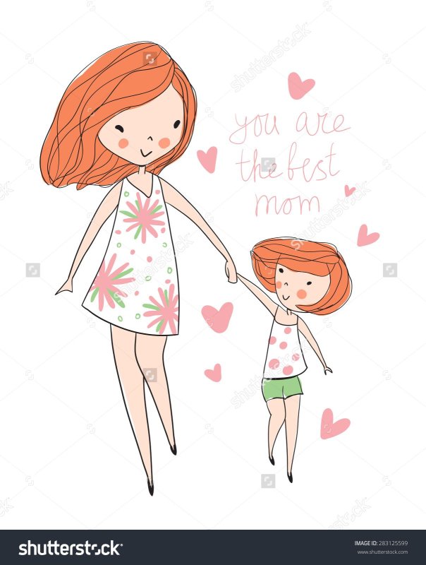 лёгкие рисунки для мамы