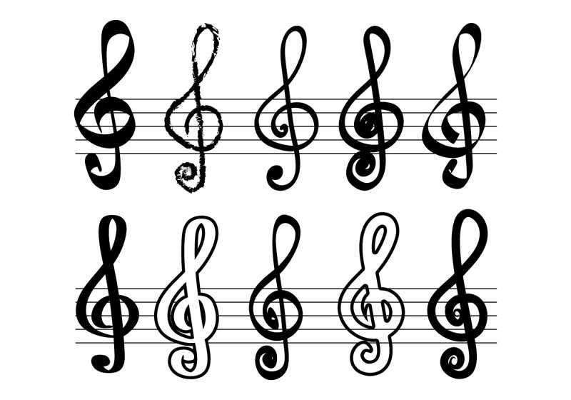 Скрипичный ключ рисунок карандашом