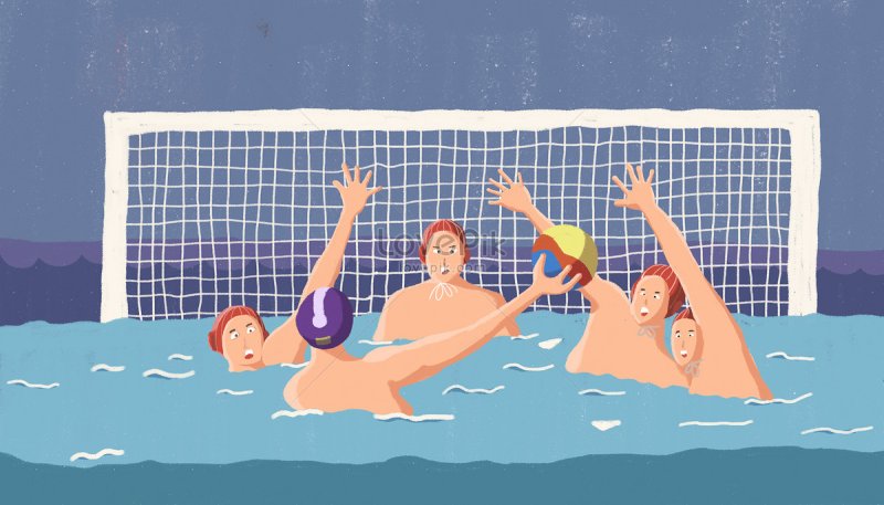 Водное поло карикатура