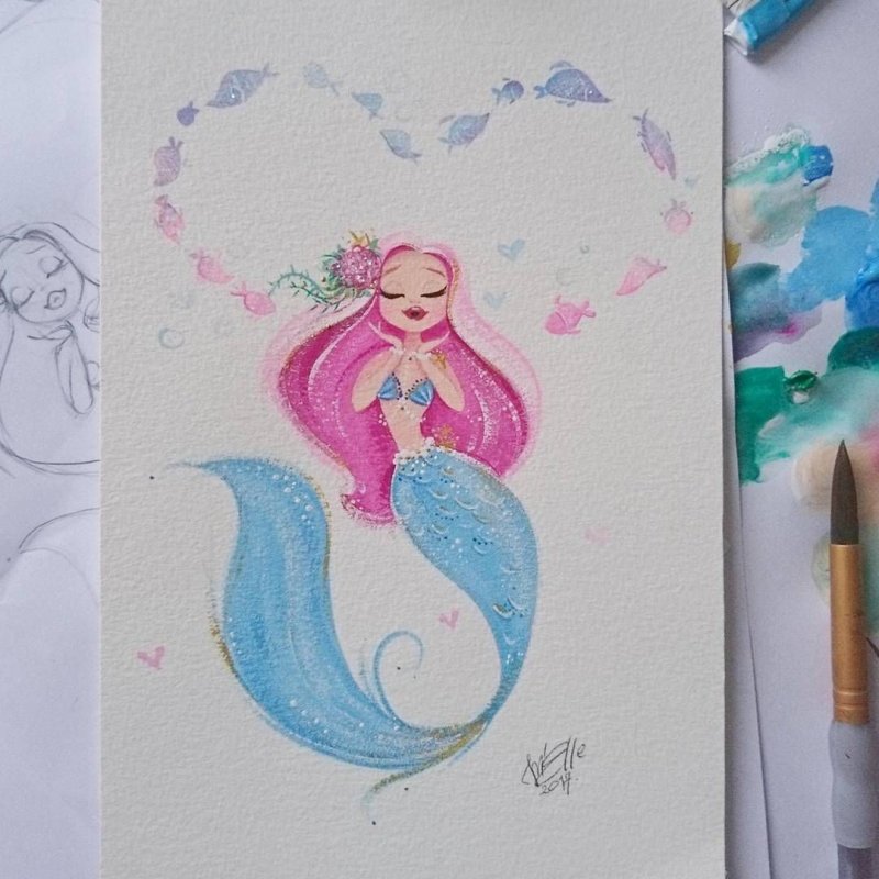 Русалочка рисунок