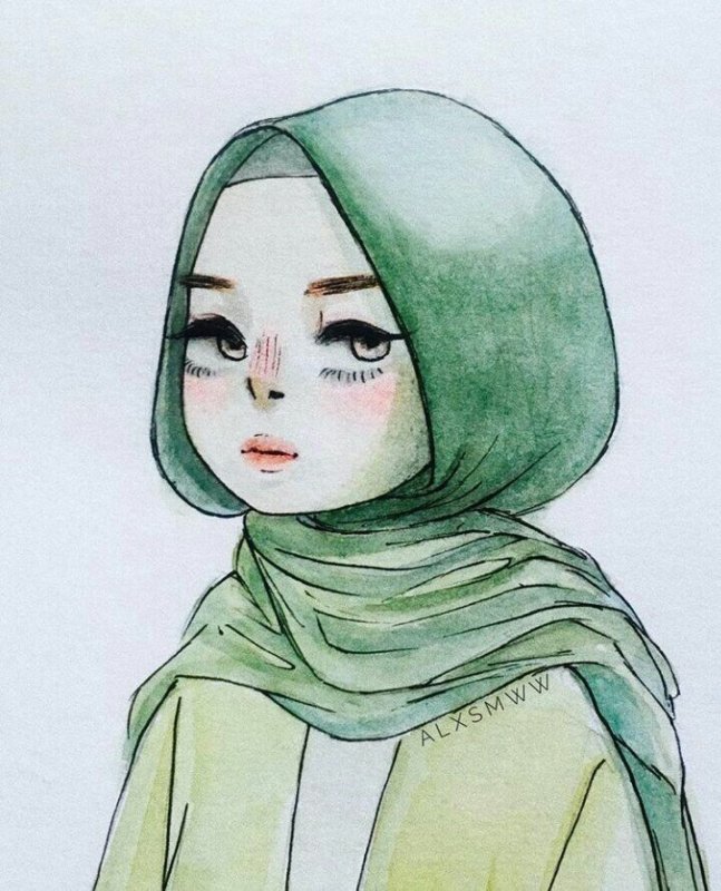 Мусульманка рисунок