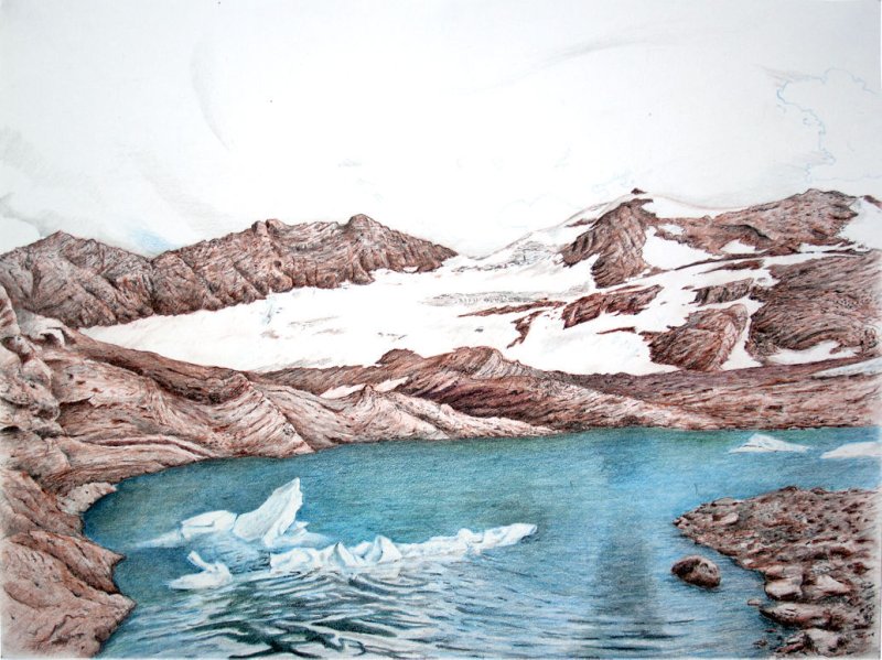 Ледник акварелью