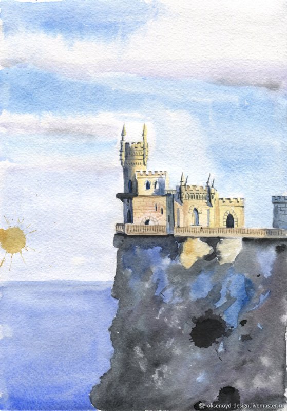 Крым Ялта Ласточкино гнездо рисунок