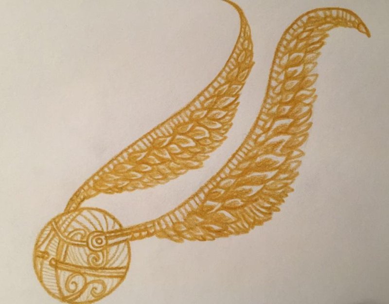 Снитч из Гарри Поттера рисунок