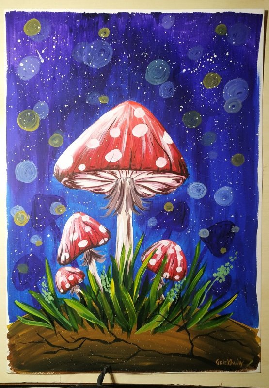 Мухомор рисунок
