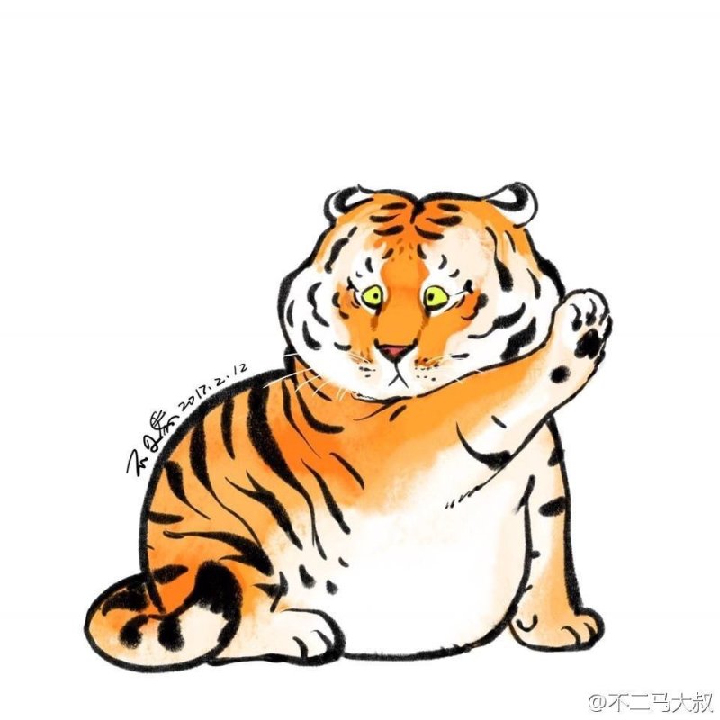 Толстый тигр рисунок