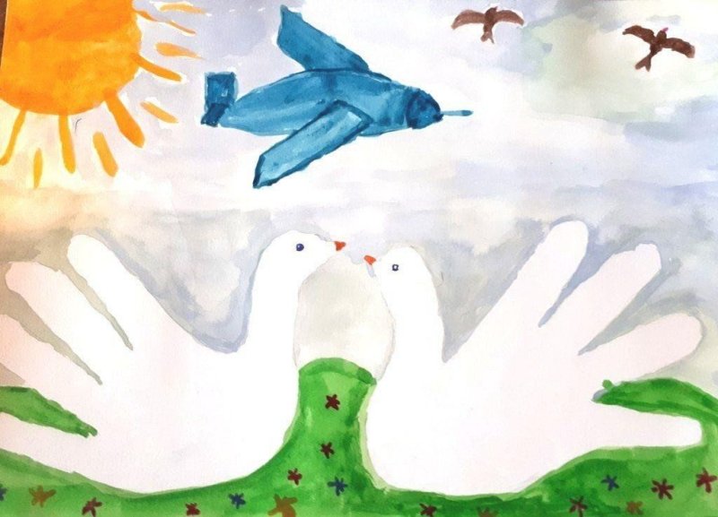 Рисунок под мирным небом
