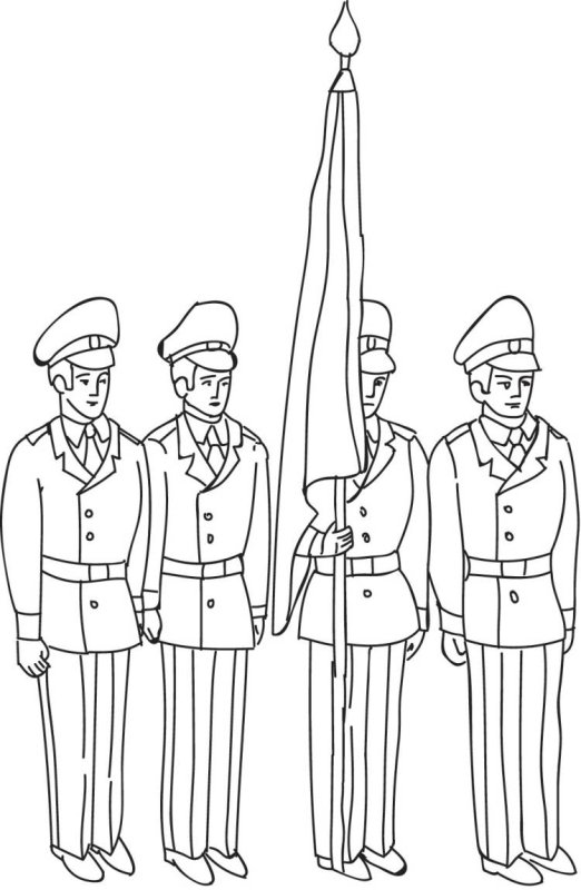 Солдат раскраска для детей