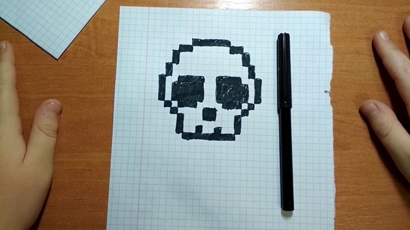 Рисунки по клеточкам ручкой