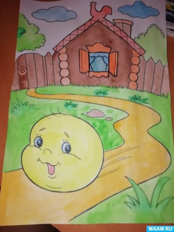 Рисование Колобок