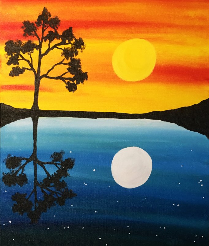 рисунки закат