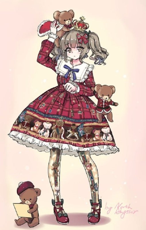 Идеи для одежды в стиле Lolita рисование