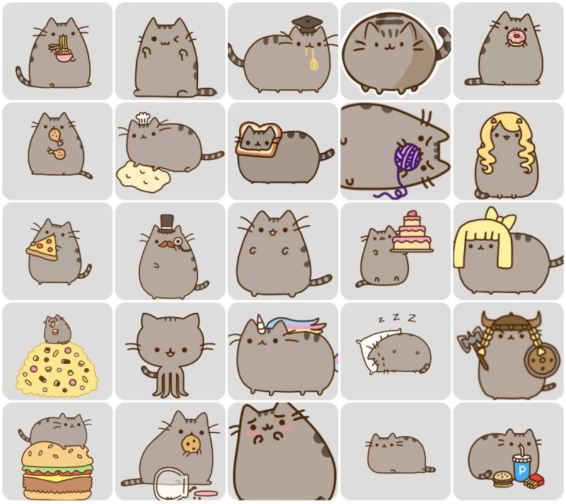 Наклейки котики Пушин