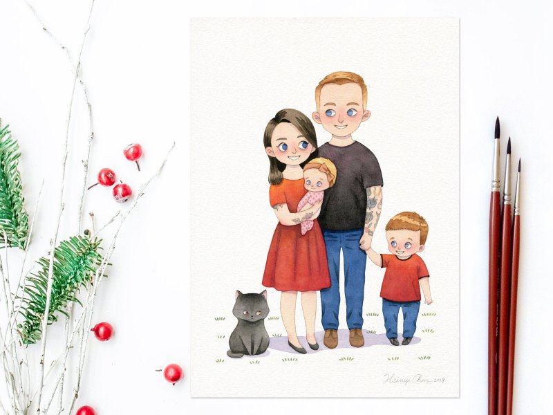 иллюстрации семья