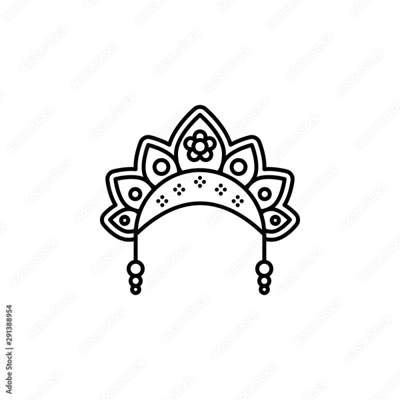 Кокошник рисунок