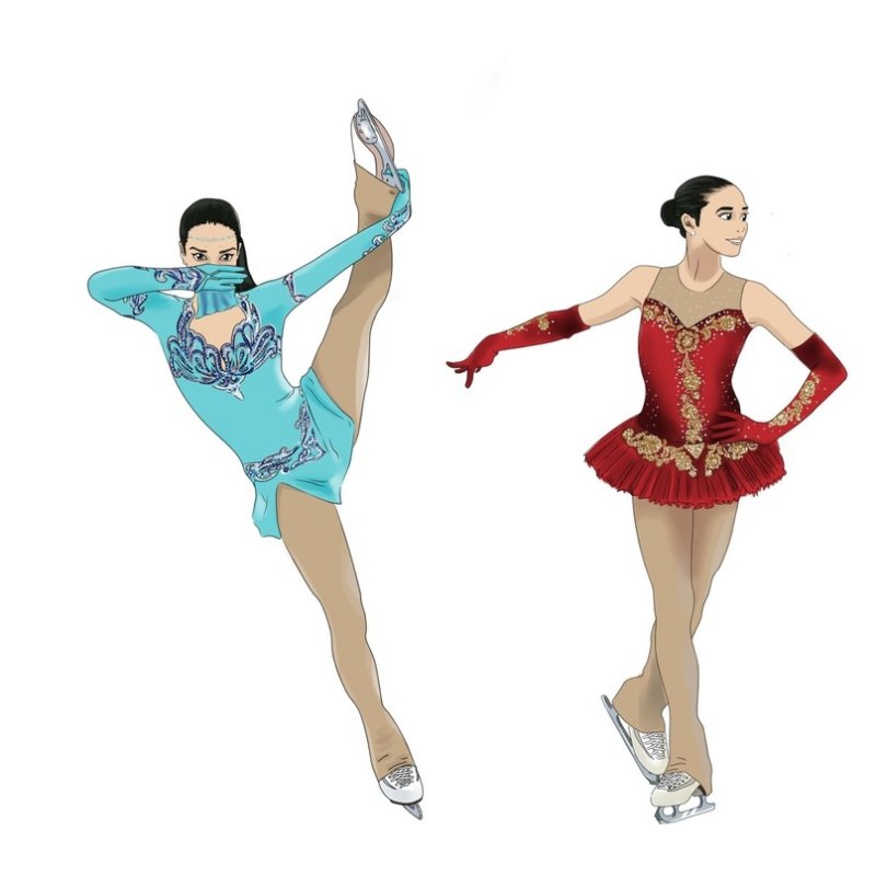 Фигуристка рисунок