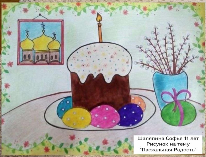 Пасха рисунок для детей
