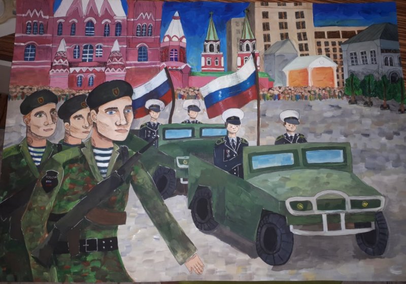 Рисование парад Победы