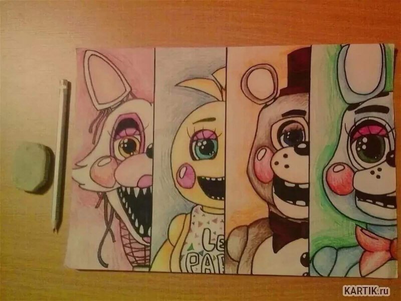 рисунки фнаф