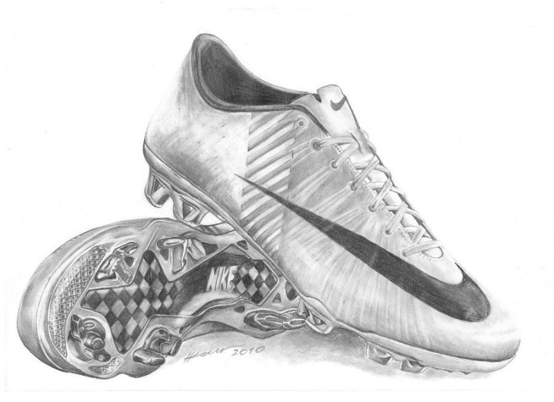 футбольные бутсы найк раскраска
