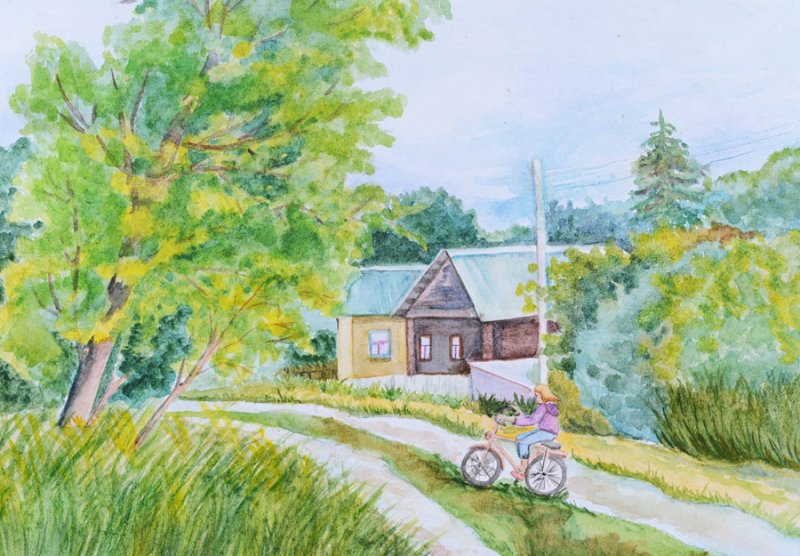 Рисунок на тему летний пейзаж
