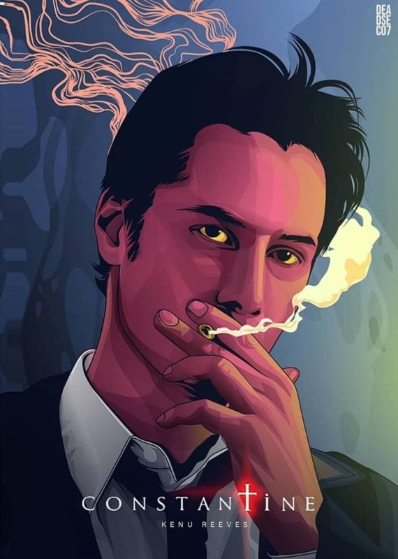 Джон Константин Киа ну Риз арт