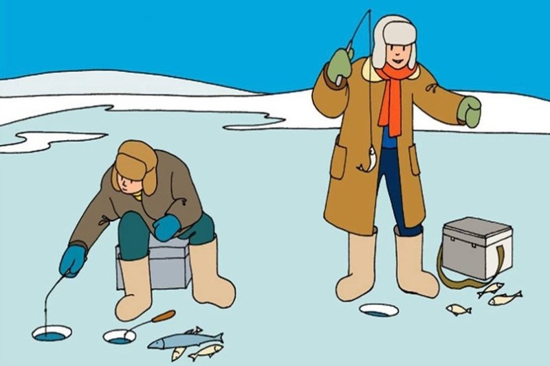 Безопасность на льду рыбалка