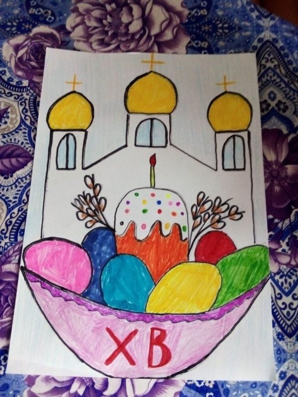 Рисование на тему Пасха