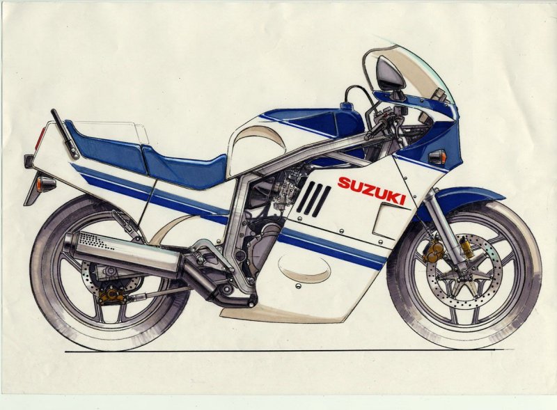 Suzuki GSX 750 рисунок