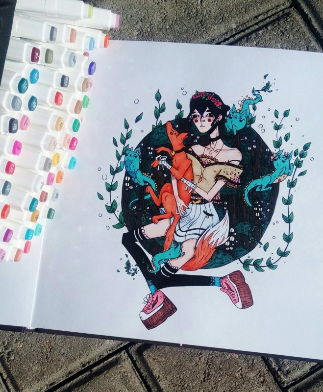 Рисунки фломастерами