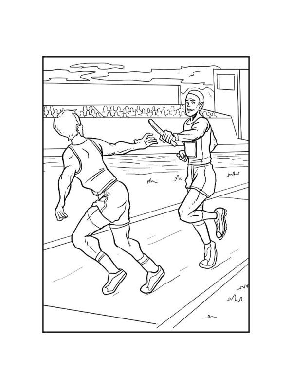 Спортивные игры раскраска