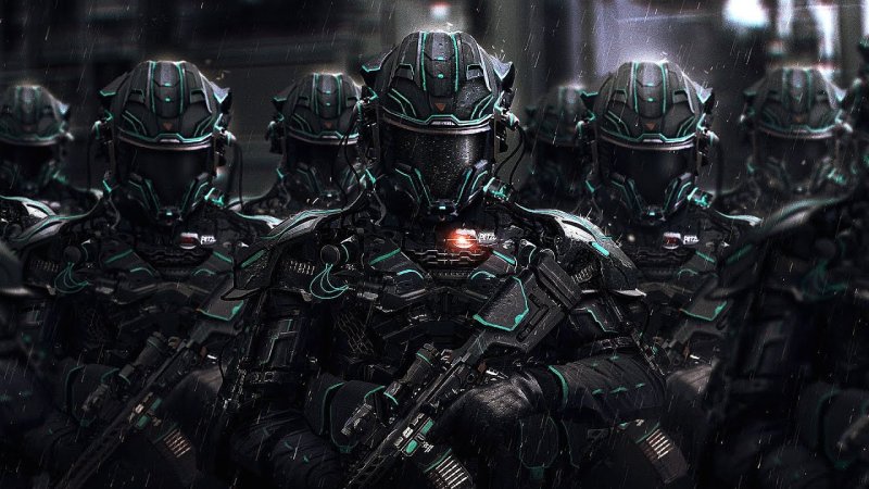 Sci Fi солдат Art