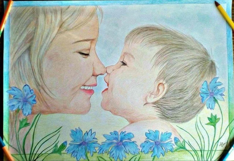 Рисунок на тему мама