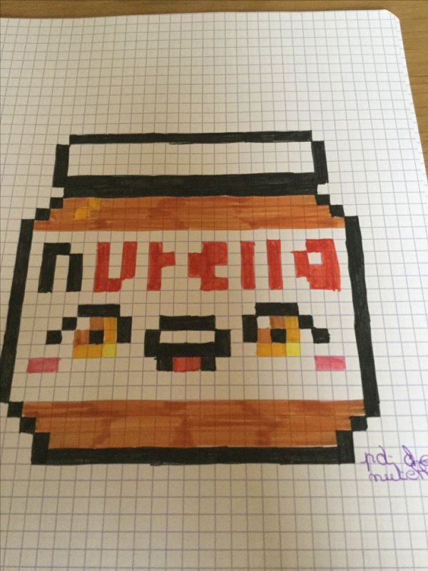 Рисунки по клеточкам еда
