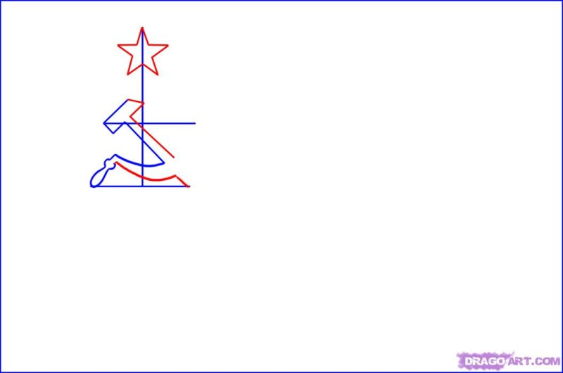 Флаг СССР для срисовки