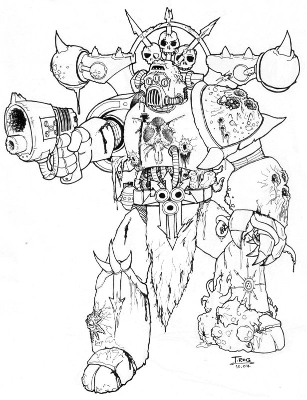Раскраска Космодесанта Warhammer 40000